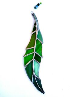 stained glass feather
