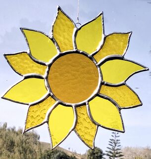stained glass flower