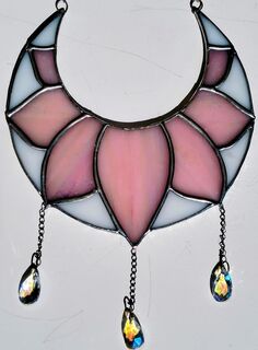 stained glass lotus moon