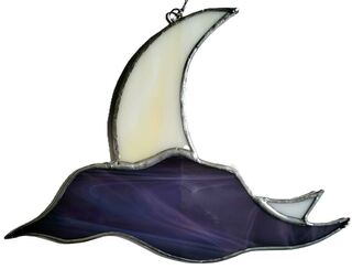 Moon on purple cloud