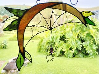 stained glass spiderweb