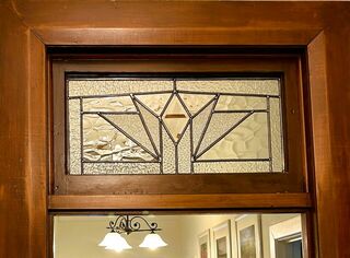 Art deco leaded window